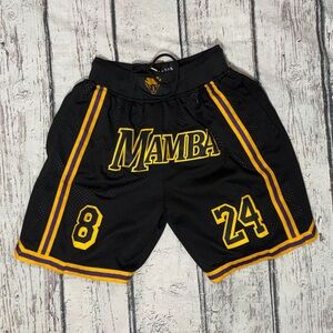Los Angeles Lakers Shorts Men Black Kobe Bryant Mamba Just Don Basketball